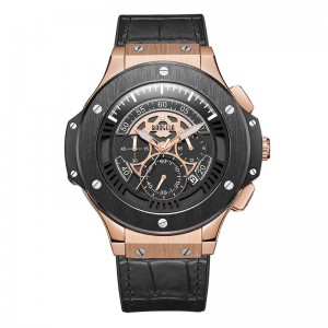 BAOGELA hommes montres hommes horloge de luxe marque Quartz Sport montre Rose chronographe mode montre-bracelet pour hommes1910