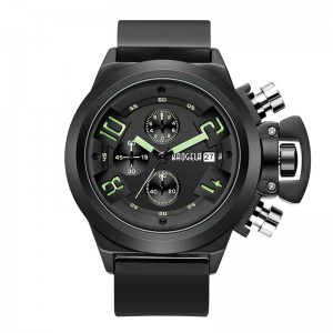 BAOGELA Chronograph Watch Top Brand Luxury Luminous Silicone Quartz Wrist Watches Military Sports Wristwatch For Man 1606 green