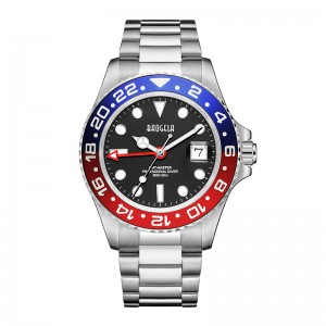 BAOGELA New Blue Red Water Ghost Watch Men's Watch 50 Meters Waterproof Stainless Steel Strap Swiss Movement Relogio Masculino 22807